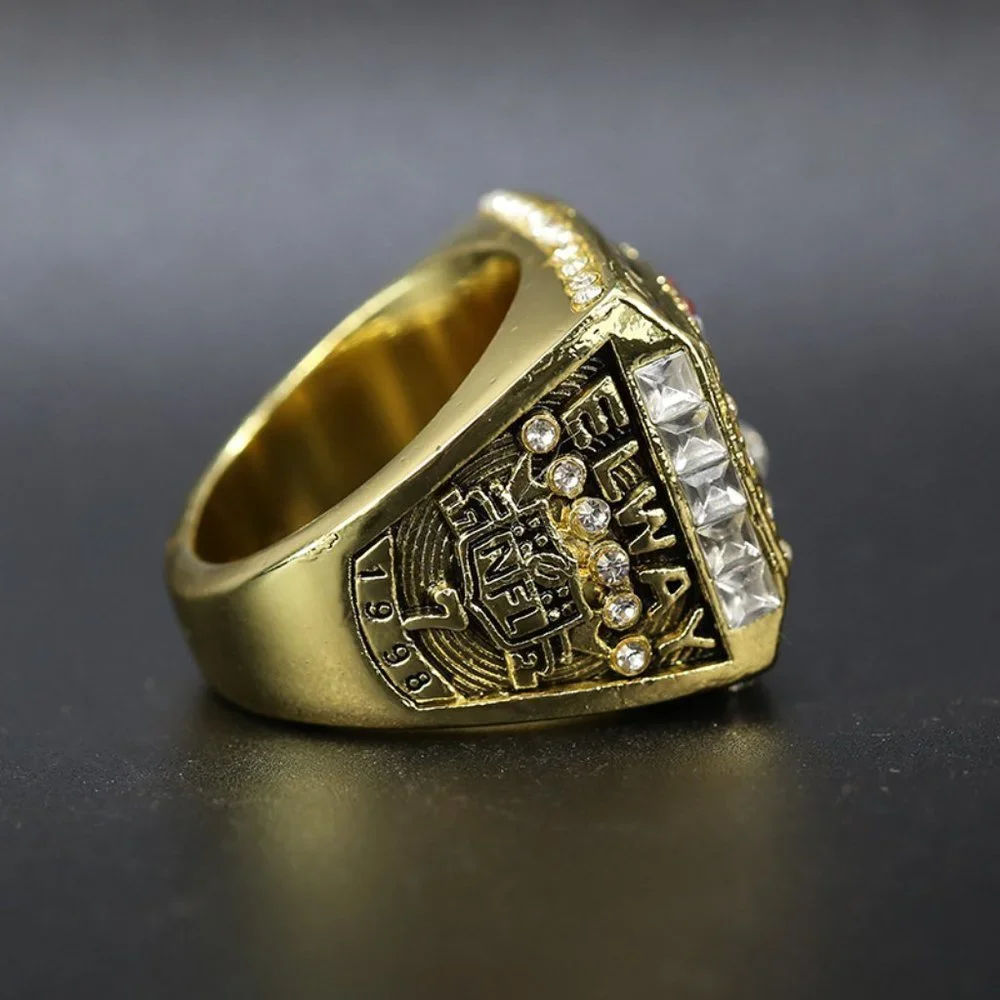 Denver Broncos Super Bowl Ring Championship Fan Edition 1998 Elway Gold‎